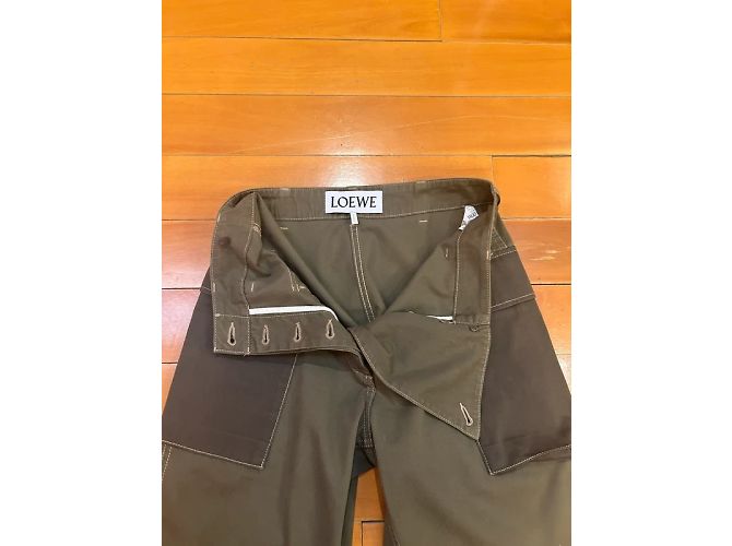 Pantalones cargo Loewe verdes de algodón - vista 2