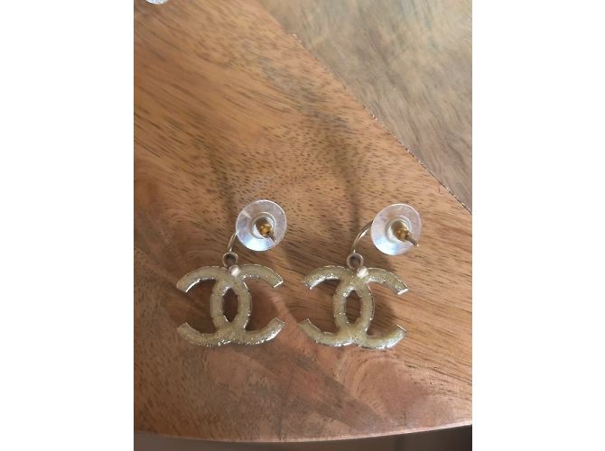 Chanel Ohrringe mit Perlen und Diamanten Silber - Ansicht 4