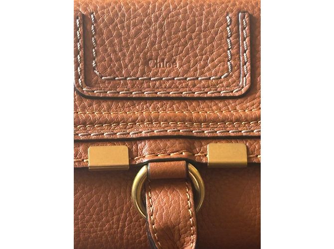 Portafoglio Chloé Marcie in Pelle Marrone Chiaro - vista 2
