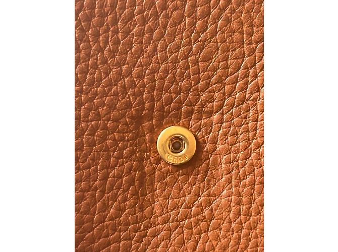 Portafoglio Chloé Marcie in Pelle Marrone Chiaro - vista 3