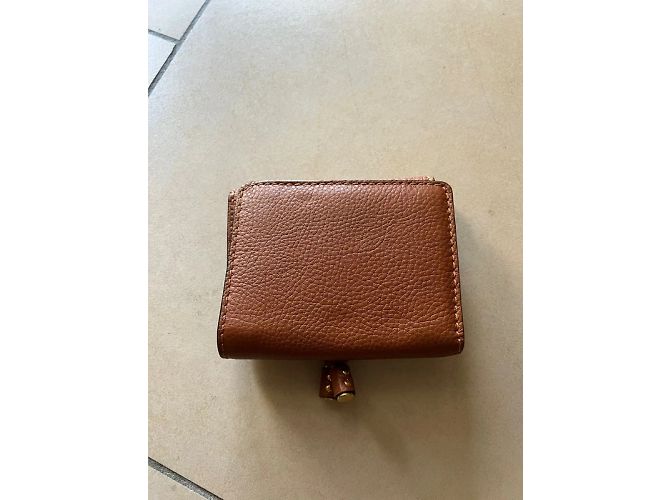Portafoglio Chloé Marcie in Pelle Marrone Chiaro - vista 7