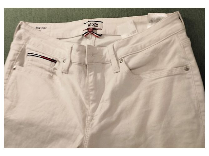 Jeans Slim de Cintura Media Tommy Hilfiger Naomi W28 L34 Blanco - vista 16