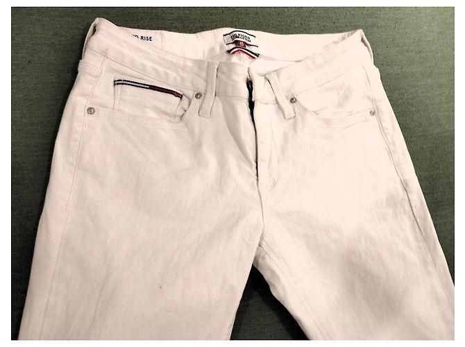 Jeans Slim de Cintura Media Tommy Hilfiger Naomi W28 L34 Blanco - vista 4