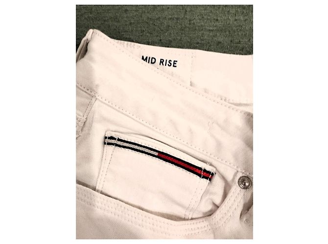 Jeans Slim de Cintura Media Tommy Hilfiger Naomi W28 L34 Blanco - vista 6