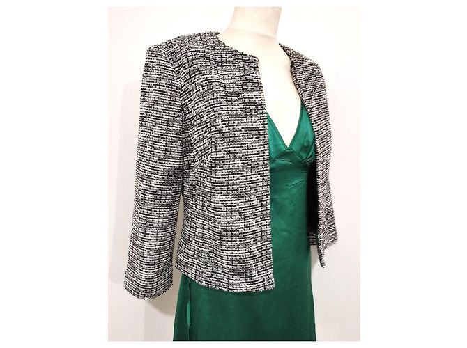 Karl Lagerfeld Chic Tweed-Jacke TS Schwarz - Ansicht 8