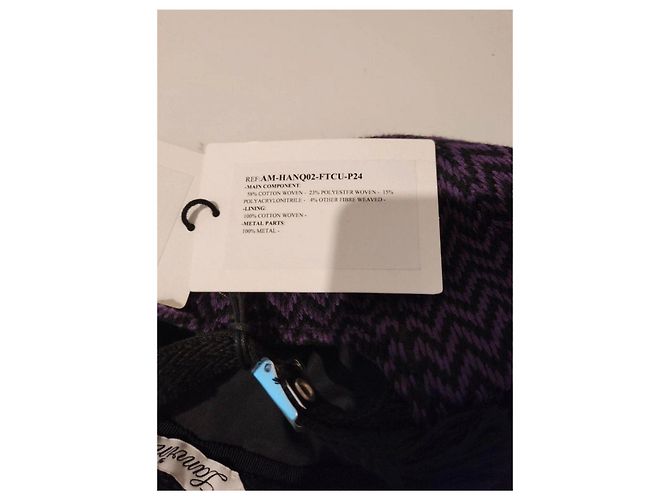 Cappellino Lanvin X Future Viola Nero Giallo Cotone Porpora - vista 12
