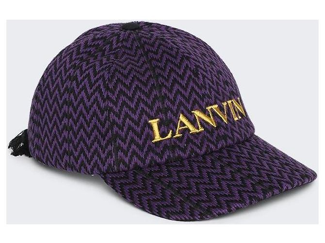 Cappellino Lanvin X Future Viola Nero Giallo Cotone Porpora - vista 2