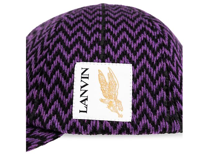 Cappellino Lanvin X Future Viola Nero Giallo Cotone Porpora - vista 4