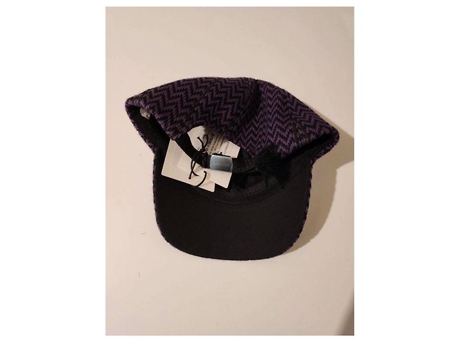 Cappellino Lanvin X Future Viola Nero Giallo Cotone Porpora - vista 5
