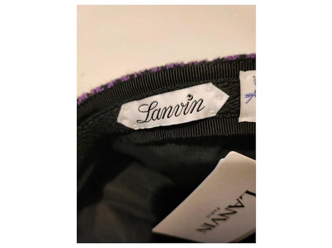 Cappellino Lanvin X Future Viola Nero Giallo Cotone Porpora - vista 8