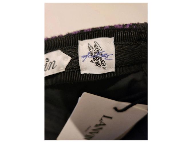 Cappellino Lanvin X Future Viola Nero Giallo Cotone Porpora - vista 9