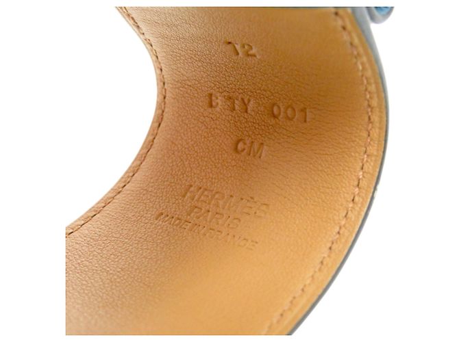 Hermès Elan Swift Lederarmband Silber Blau - Ansicht 5