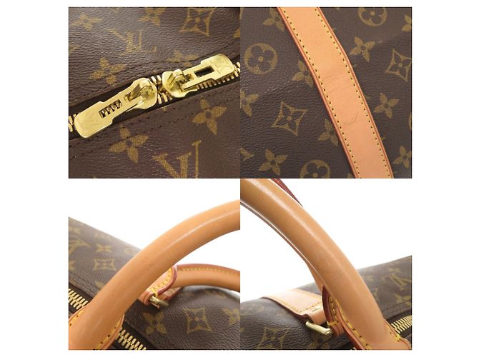 Borsa Boston Keepall 60 Monogram Louis Vuitton Marrone - vista 8