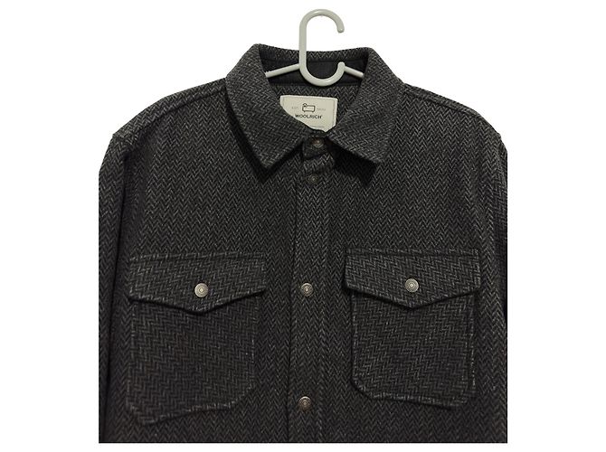 Woolrich Alaskan Wollhemd mit Karomuster Grau - Ansicht 2