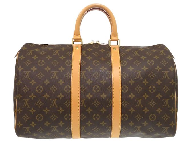 Borsa Boston Keepall 45 Monogram Louis Vuitton Marrone - vista 2