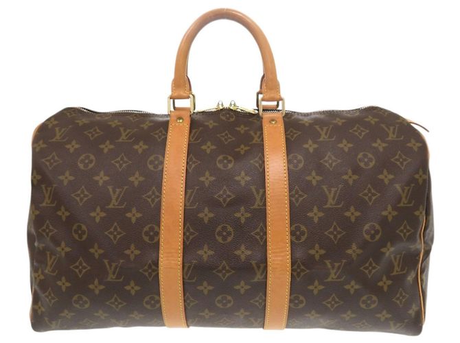Louis Vuitton Keepall 45 Monogram Boston Bag Brown - view 2