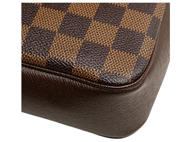Trousse Pochette Damier Ebene Marrone Louis Vuitton - vista 7