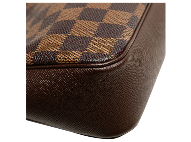 Trousse Pochette Damier Ebene Marrone Louis Vuitton - vista 8