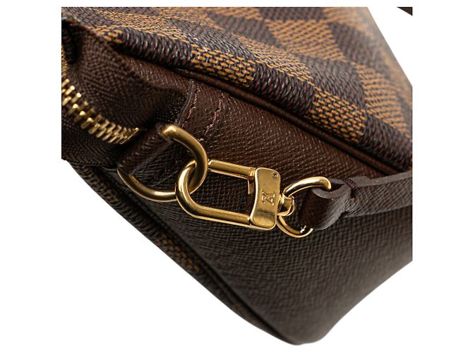 Trousse Pochette Damier Ebene Marrone Louis Vuitton - vista 9