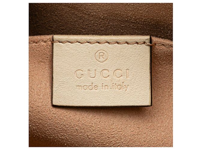 Borsa Gucci Brown Small GG Supreme Apple Heart Padlock Marrone Beige - vista 5