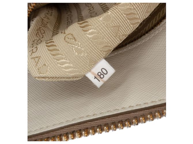 Prada Graue Mittelgroße Bicolor Saffiano Lux Promenade Handtasche Braun - Ansicht 6