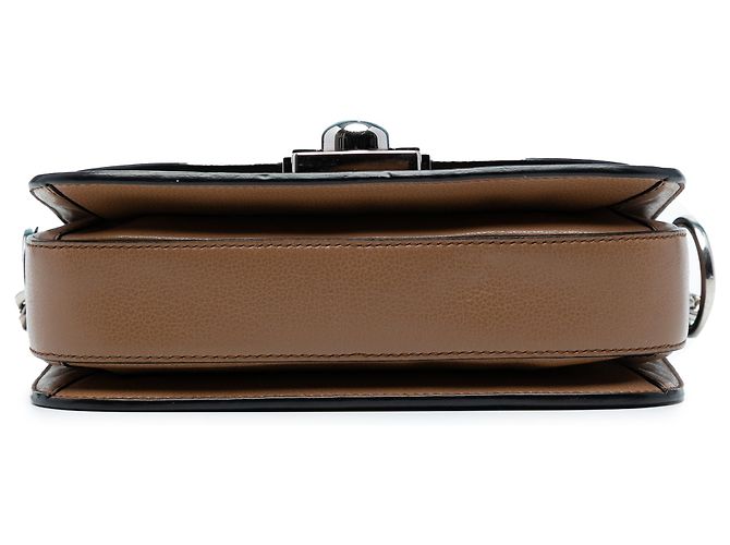 Borsa a tracolla Prada in vitello glacé marrone Arcade - vista 3