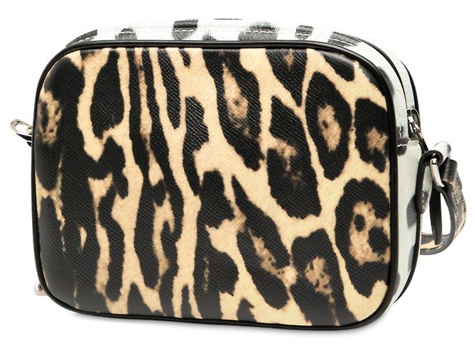 Burberry Brown Leopard Printed Leather Camera Bag - view 2