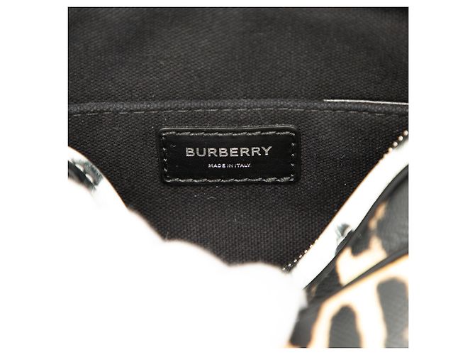 Burberry Brown Leopard Printed Leather Camera Bag - view 5