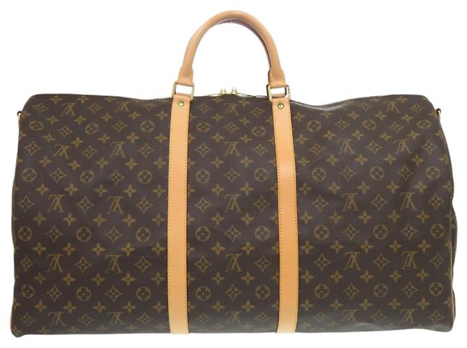 Borsa Boston Monogram Keepall Bandoulière 60 Louis Vuitton Marrone - vista 2