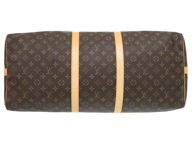 Borsa Boston Monogram Keepall Bandoulière 60 Louis Vuitton Marrone - vista 3