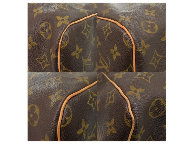 Borsa Boston Monogram Keepall Bandoulière 60 Louis Vuitton Marrone - vista 4