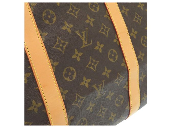 Borsa Boston Monogram Keepall Bandoulière 60 Louis Vuitton Marrone - vista 8