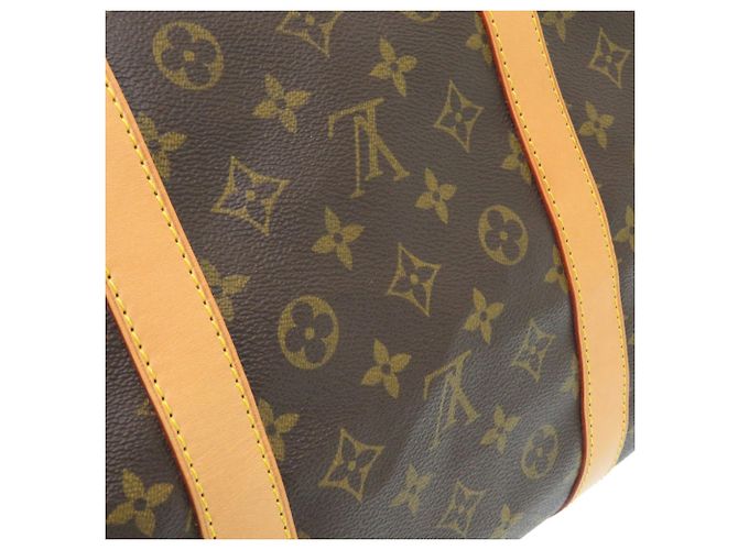 Borsa Boston Monogram Keepall Bandoulière 60 Louis Vuitton Marrone - vista 9