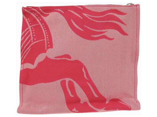 Rote Canvas Clutch von Burberry - Ansicht 2