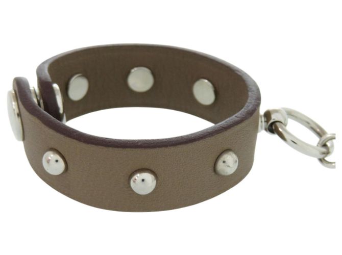 Porta guanti Hermès in pelle Swift Etoupe Marrone Taupe - vista 2