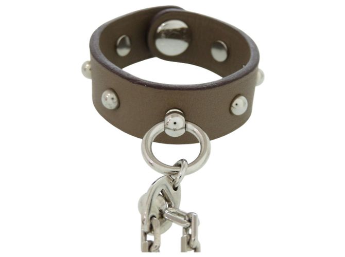 Porta guanti Hermès in pelle Swift Etoupe Marrone Taupe - vista 3