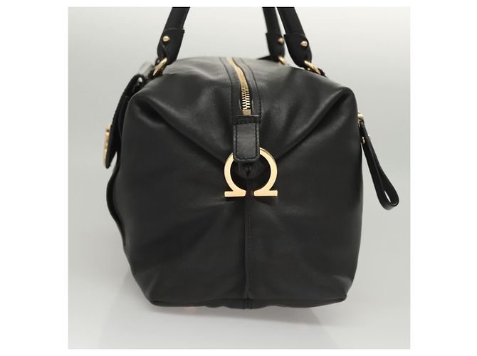 Salvatore Ferragamo Gancini Leather Nero - vista 3