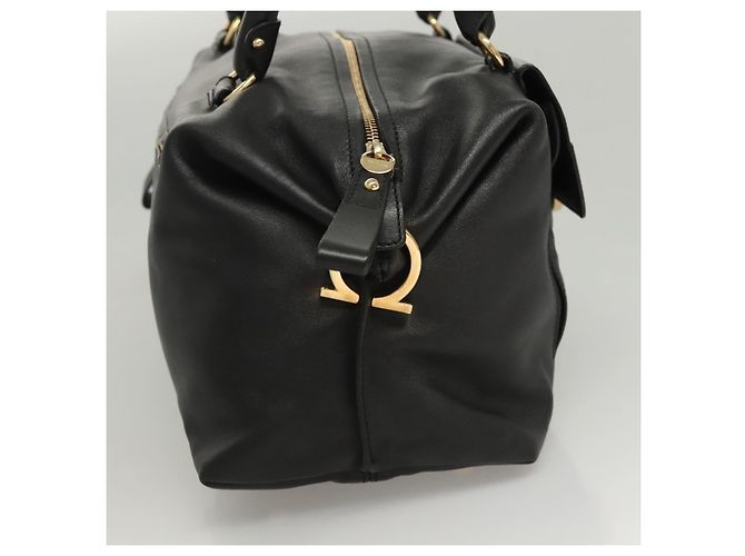Salvatore Ferragamo Gancini Leather Nero - vista 4