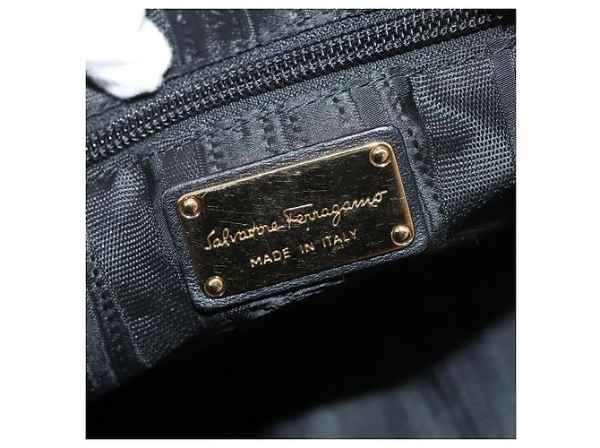 Salvatore Ferragamo Gancini Leather Nero - vista 7