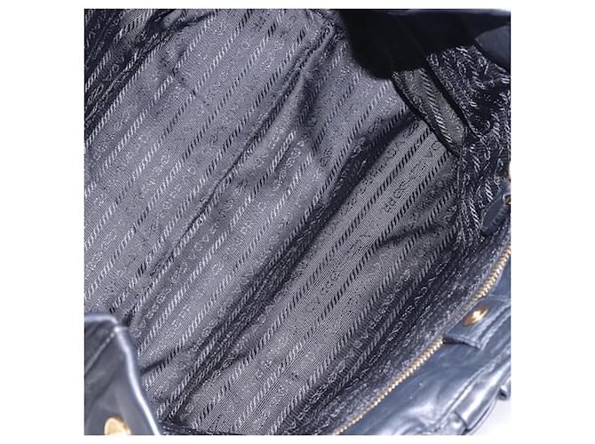 Prada Bow Tote aus Leder Schwarz - Ansicht 5