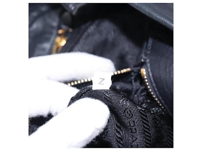 Prada Bow Tote aus Leder Schwarz - Ansicht 7