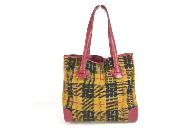 Hermès HERMES Gallop Check Tragetasche Rot Grün Gelb - Ansicht 2