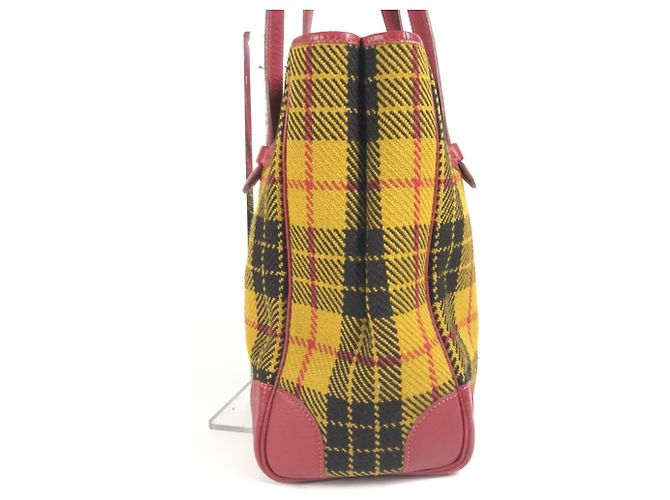 Hermès HERMES Gallop Check Tragetasche Rot Grün Gelb - Ansicht 4