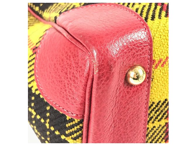 Hermès HERMES Gallop Check Tragetasche Rot Grün Gelb - Ansicht 6