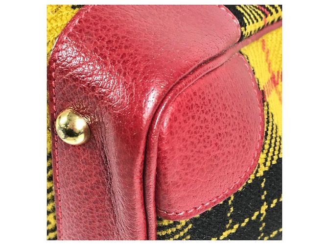 Hermès HERMES Gallop Check Tragetasche Rot Grün Gelb - Ansicht 9