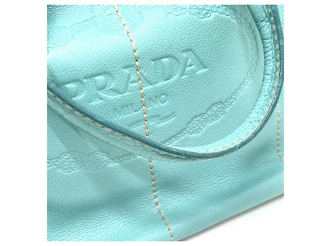 Bolsa tote de canapa azul BN1872 da Prada - vista 18