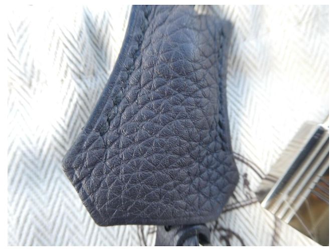 Clochette Hermès con lucchetto e 2 chiavi, dustbag, pelle togo nera nuova, borsa Kelly, Birkin Nero - vista 4