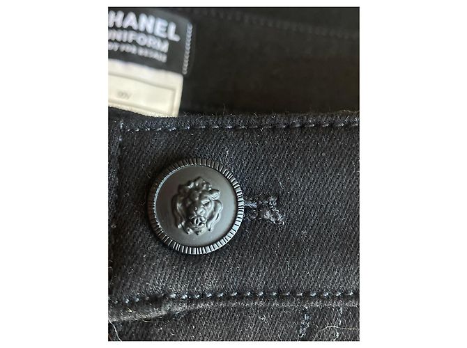 Jeans rectos Chanel Uniform negros - vista 2