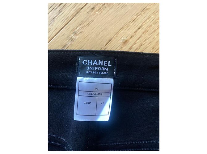 Jeans rectos Chanel Uniform negros - vista 4