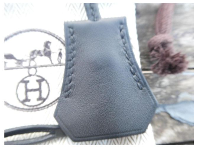 nuova scatola clochette Hermès nera con dustbag per borsa Hermès Kelly, Birkin Nero - vista 2